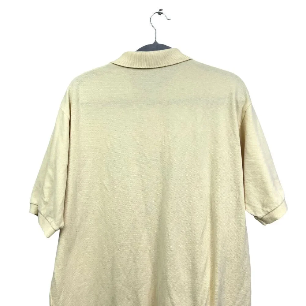 Polo Ralph Lauren Men Polo Shirt Spread Collar Stretch Hi Low Hem Yellow Size L*
